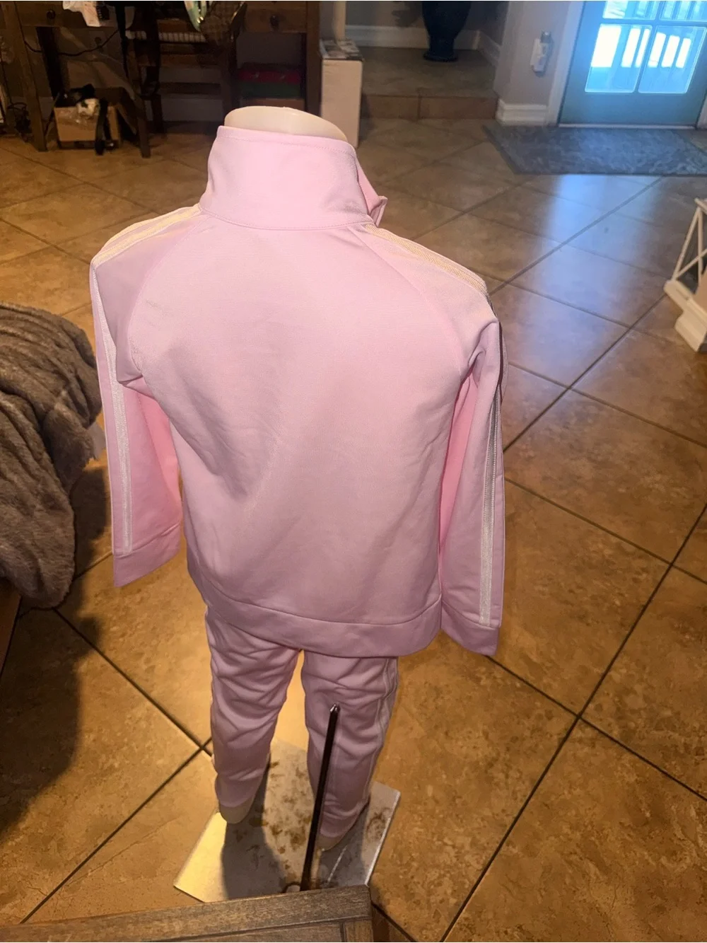 Adidas Light Pink Kids Track Jacket and Joggers Set
